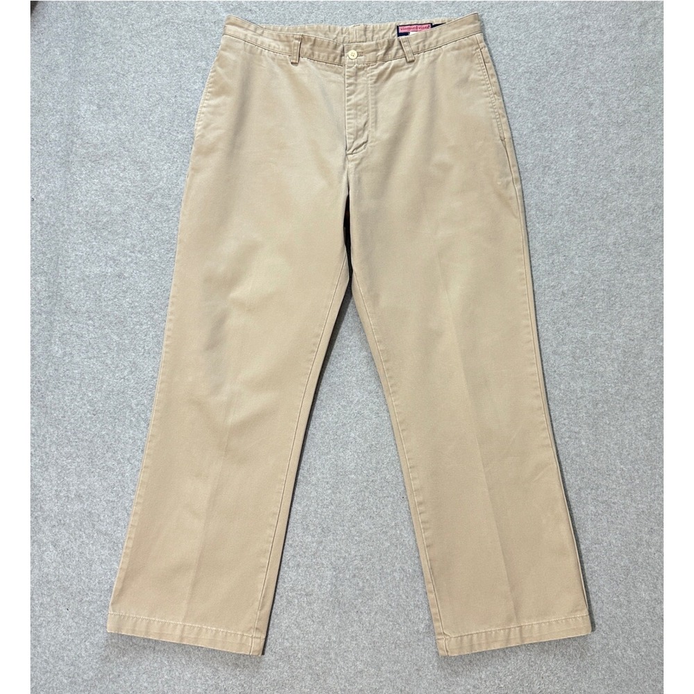 Vineyard Vines Mens Club Pant 36x30 Khaki Tan Cotton Chino Old Money Preppy Trad